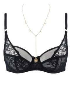 Aubade Gold Pleasure Luxury Full Balcony Bra -Maison SL Store 1DN13 BLACK 1