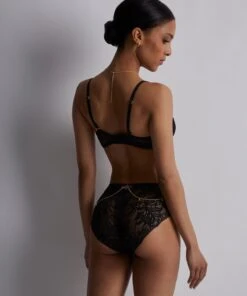 Aubade Gold Pleasure Luxury Full Balcony Bra -Maison SL Store 1DN13 BLACK 4