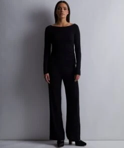 Aubade Night Crush Long Sleeve Pyjama Top -Maison SL Store 1L74 BLACK 2