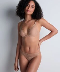 Aubade Sheer Emotion Padded Plunge Bra -Maison SL Store 4MF12 SANN 3