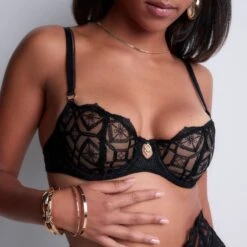 Aubade Sense Of Illusion Half Cup Bra -Maison SL Store 5BF14 BLAK 6
