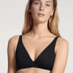 Calida Natural Comfort Cotton Bra 11 Calida Natural Comfort Cotton Bra -Maison SL Store Calida Natural Comfort Soft BH gemoldet Cup doppellagig schwarz 04375 992