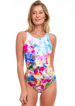 Gottex Jolie Bouquet High Neck Swimsuit -Maison SL Store Gottex Essentials Jolie Bouquet Mastectomy High Neck Swimsuit