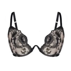 I.D. Sarrieri Black Tattoo Wired Soft Bra 7 I.D. Sarrieri Black Tattoo Wired Soft Bra -Maison SL Store J7511 UnderwiredbraSPDFrontviewinBlack.copy