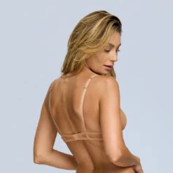 I.D.Sarrieri Gia Tulle Wired Triangle Bra -Maison SL Store M4768 M4723nudeback