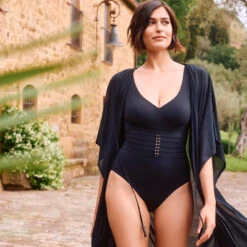 Empreinte Mood One Piece Plunge Swimsuit -Maison SL Store MOODNoir TZ Tunique RVB