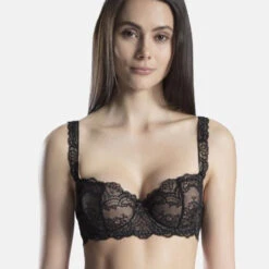 Aubade Danse Des Sens Wired Half Cup Lace Bra -Maison SL Store OG14 NOIR 2