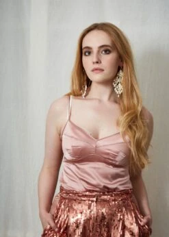 Parasol Rose Sophia Silk Camisole -Maison SL Store PR GRACE DUSTY PINK