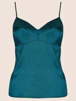 Parasol Rose Grace Silk Camisole Regular -Maison SL Store PR GRACE TEAL