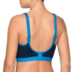 Prima Donna Mesh Wireless Padded Sports Bra -Maison SL Store PRIMA DONNA MESH WIRELESS PADDED SPORTS BRA BLUE NOTTING HILL