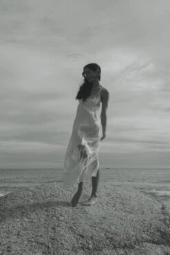 Shell Belle Couture Voyage Silk And Lace Long Nightdress -Maison SL Store VOYAGELONGGOWN 5 Copy