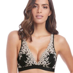 Wacoal Embrace Lace Wireless Soft Bralette -Maison SL Store WACOAL EMBRACE LACE WIRELESS SOFT BRALETTE black NOTTING HILL LONDON