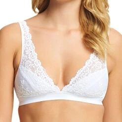 Wacoal Embrace Lace Wireless Soft Bralette -Maison SL Store Wacoal Embrace Lace Delicious White Soft Cup Bra
