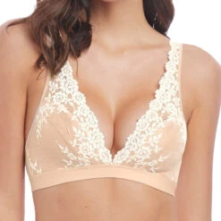 Wacoal Embrace Lace Wireless Soft Bralette -Maison SL Store Wacoal Lingerie Embrace Lace Naturally Nude Ivory Soft Cup Bra