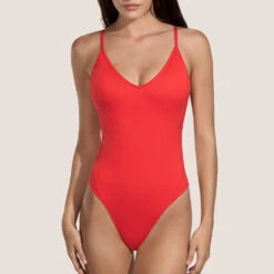 Andres Sarda Rodero Padded Plunge Swimsuit -Maison SL Store andres sarda swimwear swimwear swimsuit removable pads rodero 3411842 red 0 3577699