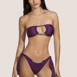 Andres Sarda Rinko Luxury Triangle Bikini Set -Maison SL Store andres sarda swimwear swimwear triangle bikini top rinko 3412519 purple 3 3577701