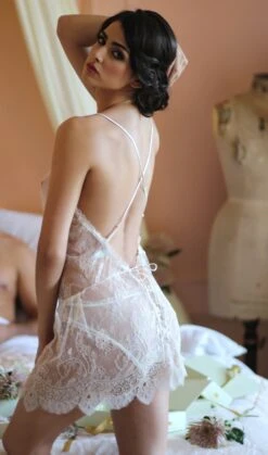 Shell Belle Couture Bridal Lace Slip 10 Shell Belle Couture Bridal Lace Slip -Maison SL Store artofloveside