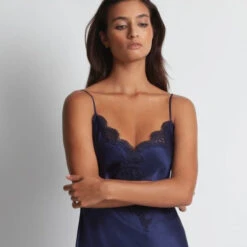Aubade Toi Mon Amour Bridal Silk And Lace Short Nightdress -Maison SL Store aubade toi mon amour marine nightie p1073 10051 medium ab3fa6df 1ac6 4e2d 99ff a7dbde1bd184