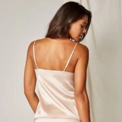 Parasol Rose Sophia Silk Camisole -Maison SL Store parasol rose sofia silk camisole nude notting hill