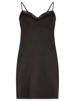 Parasol Rose Sophia Silk Slip Chemise -Maison SL Store parasol rose sofia silk slip chemise black notting hill london